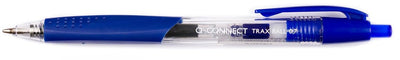 Stylo à bille Q-connect, avec grip, pointe moyenne, bleu 12 pièces