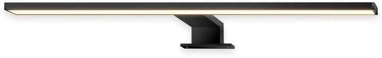 B.k.licht briloner Thin - Éclairage de miroir LED - Lumière blanc chaud - Lampe de miroir - à serrer ou à visser - noir - 50x10,5x4 cm