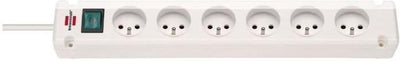 Brennerstuhl Bremounta multiprise 6 prises blanc 3m H05VV-F 3G1.5 avec interrupteur *fr be*