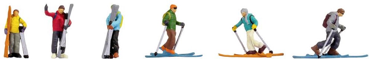 Noch 15823 figurines de skieurs h0 peintes
