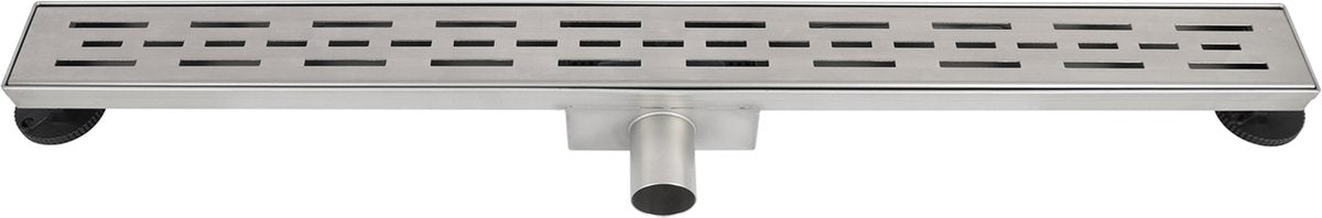 Caniveau de douche Differnz - sans bride en acier inoxydable - 7 x 7 x 80 cm