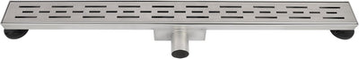 Caniveau de douche Differnz - sans bride en acier inoxydable - 7 x 7 x 80 cm