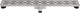 Caniveau de douche Differnz - sans bride en acier inoxydable - 7 x 7 x 80 cm