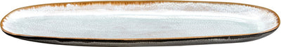 Médard de noblat - shadow aqua - grand bol ovale 35,5 x 14 cm - 2 parties - grès