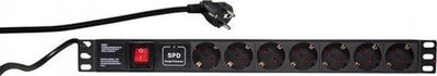 Logilink pdu7c01 Prise 19 pouces pour armoire de brassage 1 prise de terre profilée en aluminium, avec interrupteur, fixe