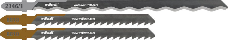 Wolfcraft - lames de scie sauteuse pour isolation - 3 pièces - pour matériau isolant xps, isolation en fibre de bois - 2346000