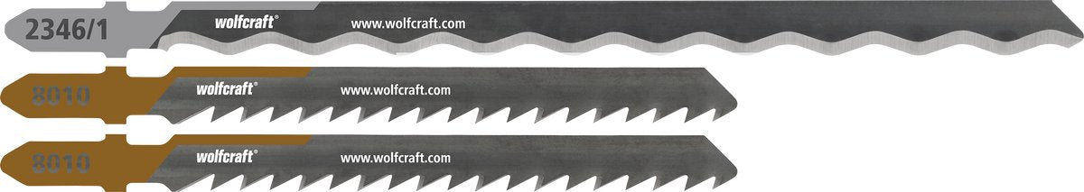 Wolfcraft - lames de scie sauteuse pour isolation - 3 pièces - pour matériau isolant xps, isolation en fibre de bois - 2346000