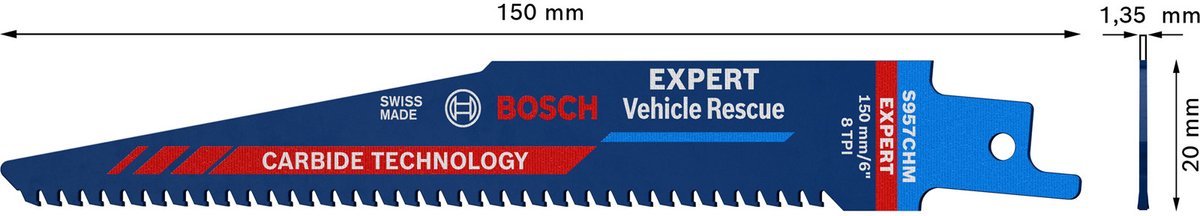 Lame de scie alternative Bosch Expert Vehicle Rescue S 957 Chm - 260890037...