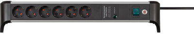Brennerstuhl alu-office-line multiprise avec protection contre les surtensions 60 000a 6 prises 1,8m h05vv-f 3g1,5