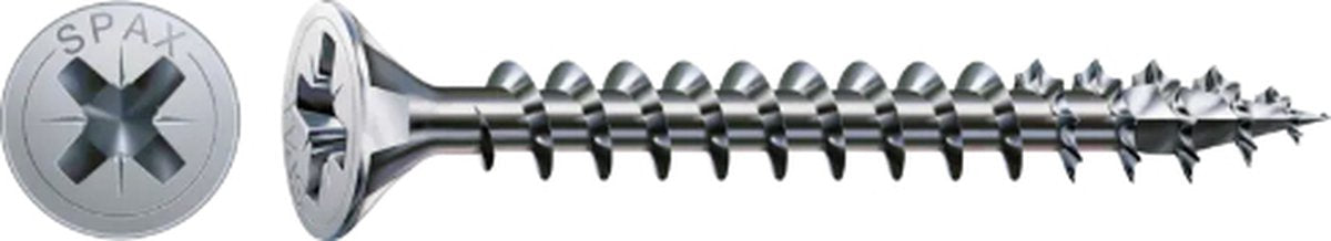 Vis universelle Spax, 5 x 40 mm, 360 pcs, filetage total, tête fraisée, empreinte cruciforme z, 4cut, yellox - 8000000288265