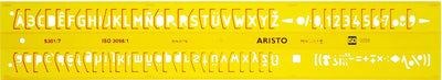Modèle de lettre Aristo - dimensions 180x40mm - hauteur lettre 7mm - profil h - orange transparent - ar-5301 7