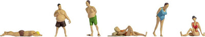Noch 18300 h0 figures de baigneurs peintes, debout, couchées, assises