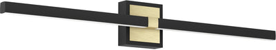 Applique Eglo peguera - LED - 80 cm - noir|or - salle de bain - lampe miroir