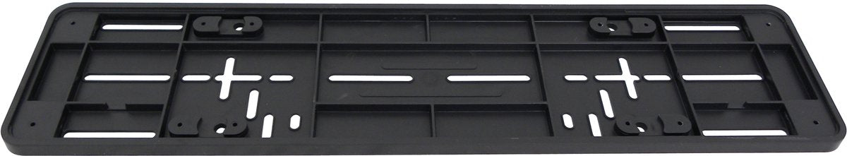 Plaque de base de plaque d'immatriculation Carpoint EU – 52x11 cm – noir – plastique – universelle – pré-percée – design épuré
