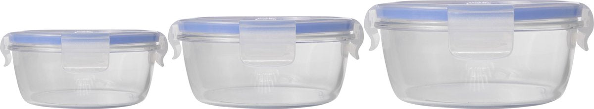 Récipient à ratio actif Luminarc pure box - verre - rond - set-3