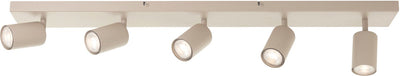 Brilliant jello - plafonnier - led gu10 5x5w - 350 lm - 3000k - dimmable - champagne