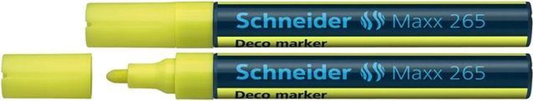Instruments d'écriture Schneider marqueur à craie Schneider - maxx 265 - jaune - 2 pièces - s-126505-2