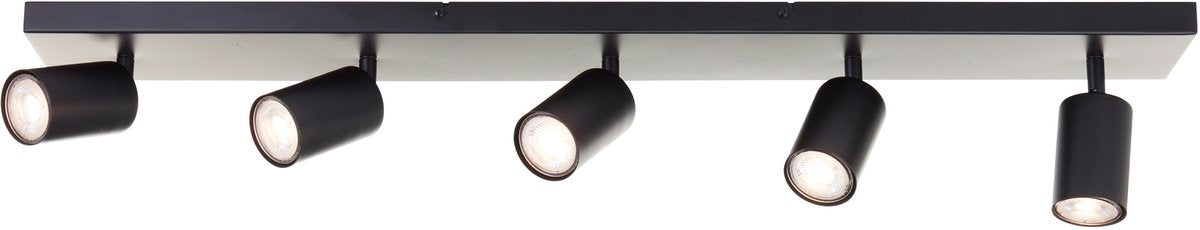 Brilliant jello - plafonnier - led gu10 5x5w - 3000k - dimmable - noir