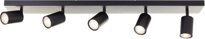 Brilliant jello - plafonnier - led gu10 5x5w - 3000k - dimmable - noir