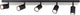 Brilliant jello - plafonnier - led gu10 5x5w - 3000k - dimmable - noir