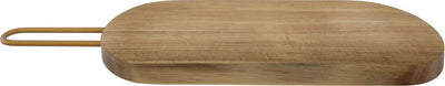 Planche à découper Point-virgule - planche de service en bois d'acacia avec manche en cuivre - 40x12x2cm