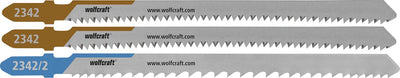 Wolfcraft - lames de scie sauteuse pour dessus de cuisine - 3 pièces - pour bois, métal et plastique - lame de scie sauteuse - 2342000