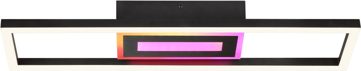 Brilliant besson - plafonnier - led 20w - cct - 3000k-6500k - dimmable - icrgb - télécommande - noir