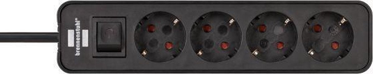 Brennerstuhl prise ecolor 4 voies noir 1,5m h05vv-f 3g1,5 - 1153240000