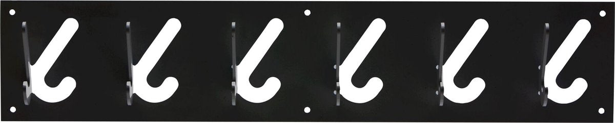 Gispen 1x6 - portemanteau - noir - 60 cm de large