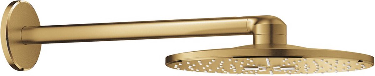 Grohe pomme de douche à effet pluie + bras rond cool Sunrise brossé