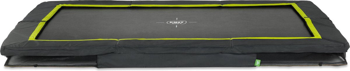 Exit toys trampoline de sport exit silhouette 244x366cm - enterré - trampoline enterré - rectangulaire - pour enfants - noir