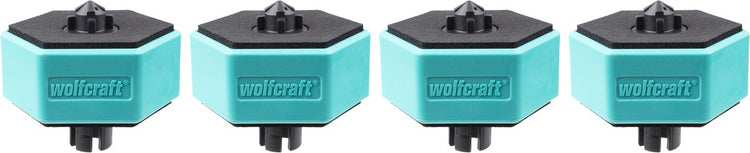 Wolfcraft - accessoires d'établi - 4 supports de pièces antidérapants multifonctionnels pour table de travail - 20 mm - 6892000