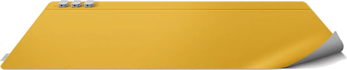 Sous-main réversible Uniq hagen - gris craie jaune canari