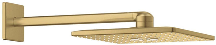 Grohe pomme de douche à effet pluie + bras carré cool lever du soleil brossé