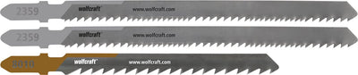 Wolfcraft - lames de scie sauteuse pour démolition - 3 pièces - pour des coupes rapides du bois avec des clous - 2359000