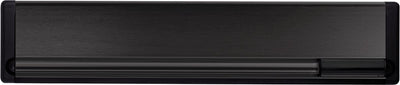 Plaque aux lettres pour boîte aux lettres Axa avec plaque signalétique : fond noir (350 x 74 mm)