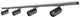 Eclairage système rail Calex - 2 mètres - raccord gu10 - 4 spots - spot en saillie - noir mat - 1 phase