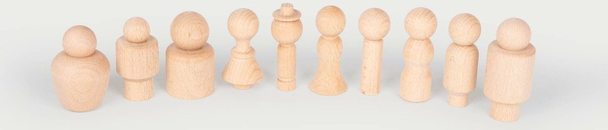 Figurines communautaires en bois Tickit ®