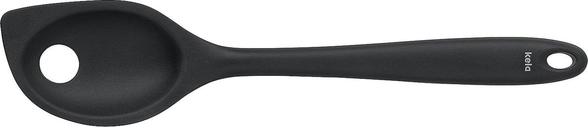 Kela cuillère à mélanger avec trou, silicone, noir - | à Tom