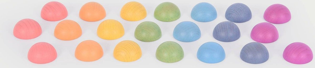 Tickit ® hémisphères en bois arc-en-ciel