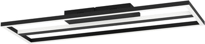 Plafonnier intelligent Eglo connect.z calagrano-z - 64 cm - noir et blanc - lumière blanche rgb réglable - dimmable - zigbee