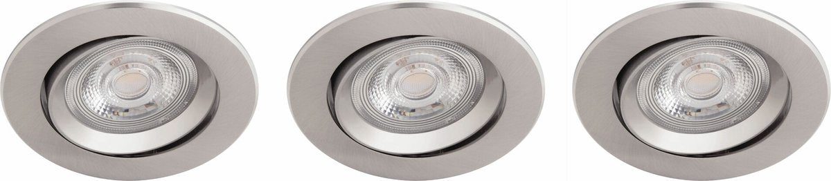 Spot encastrable Philips LED Philips Sparkle - 3 lumières - nickel