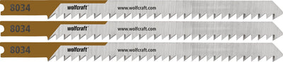 Wolfcraft - Lames de scie sauteuse MDF pour bois - lame de scie sauteuse coupe fine - Lame HCS avec tige en U – 8034000