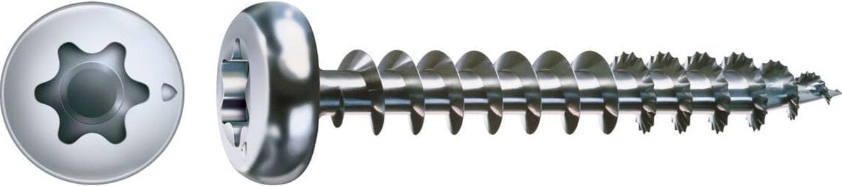 Vis à bois Torx Spax tête convexe - 4,0x20mm - t10 - 16 pièces