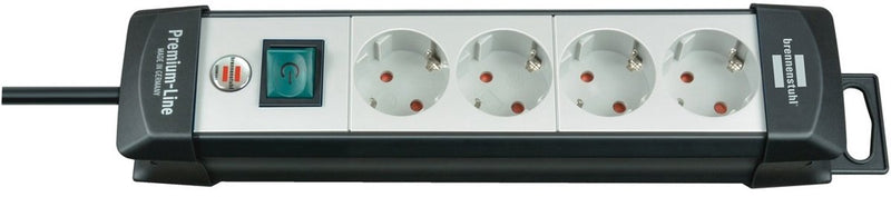 Brennerstuhl multiprise premium-line 4 prises noir gris clair 1,8m h05vv-f 3g1.5