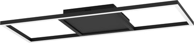 Plafonnier intelligent Eglo connect.z calagrano-z - 64 cm - noir et blanc - lumière blanche rgb réglable - dimmable - zigbee