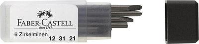 Faber-castell mines de crayon faber castell pour boussole - tube de 6 pcs.