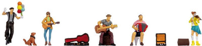 Noch 15597 h0 figurines d'artistes de rue peintes