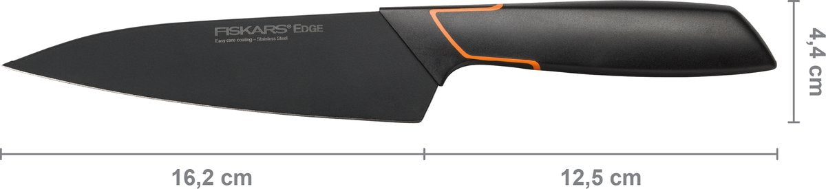 Couteau de chef Fiskars edge - couteau de cuisine - acier inoxydable japonais - 15 cm