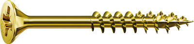 Vis universelle Spax, 5 x 100 mm, 90 pièces, filetage partiel, tête fraisée, empreinte cruciforme z2, 4cut, yellox - 8000000288180